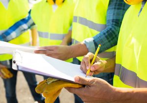 Builders on site